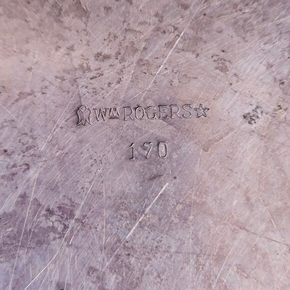 Vintage WM Rogers Silver Decorative Platter 12" Serving Tray - Picture 3 of 5